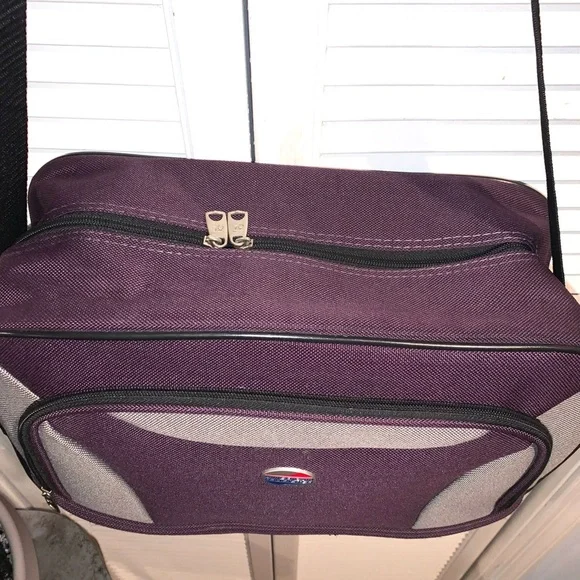 American Tourister Carry on travel bag Purple 16” X 11” X 6”